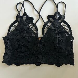 Black Lace Bralette free people gently used small